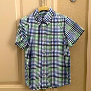 Boys button down, short sleeve shirt; Lands End